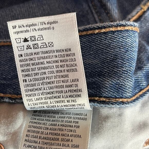 American Eagle Skater Jeans Womens 18 Blue Medium Wash Denim‎ Wide Leg Baggy - Picture 10 of 14